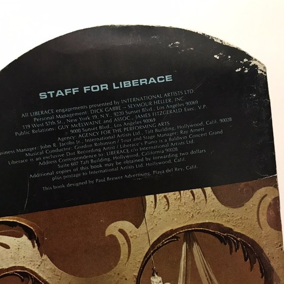 Liberace On Stage Tonight 60's 70's Vintage Piano Shape Music Program - not cd - Picture 8 of 8